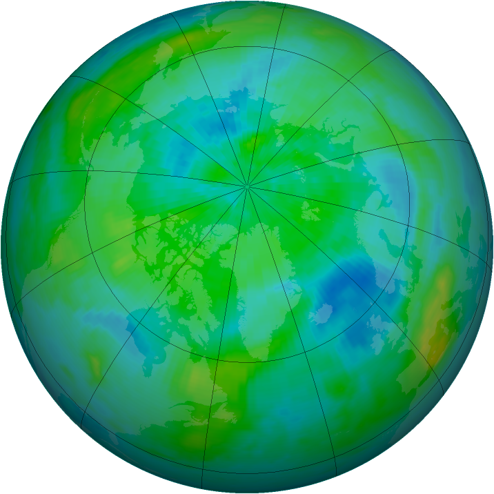 Arctic ozone map for 16 September 1988